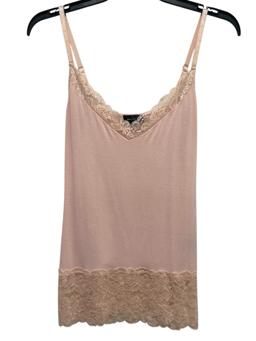 The Limited Y2K Lace Trim Slip Camisole in Blush Pink Size Small